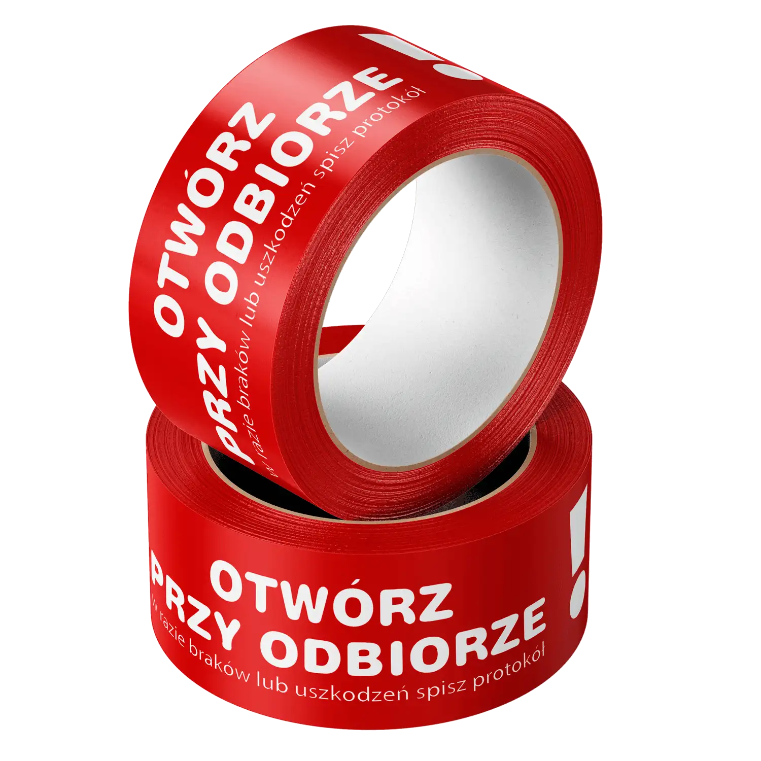TAŚMA PAKOWA Z NADRUKIEM OSTROŻNIE SZKŁO NIE RZUCAĆ RED